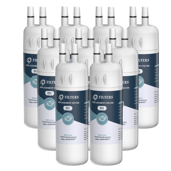 EDR1RXD1, W10295370A Fridge Filter EveryDrop Filter 1, Made by Dfilters 9Packs